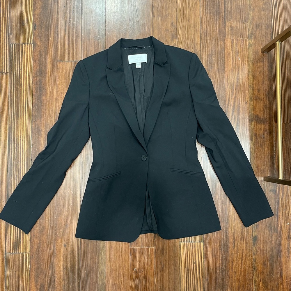 BOSS Hugo Boss virgin wool single button blazer